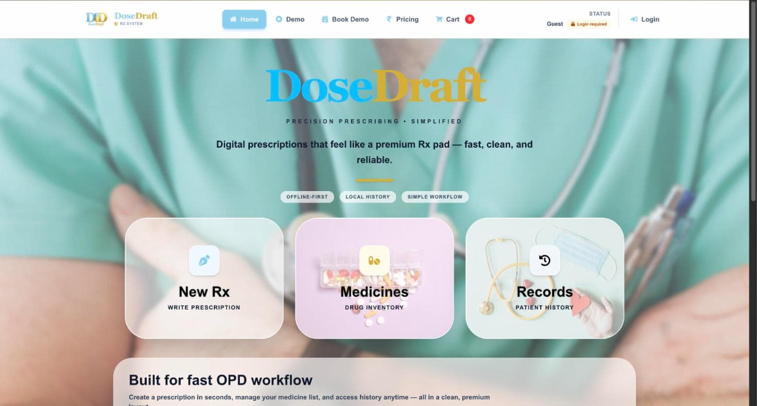 DoseDraft product screenshot