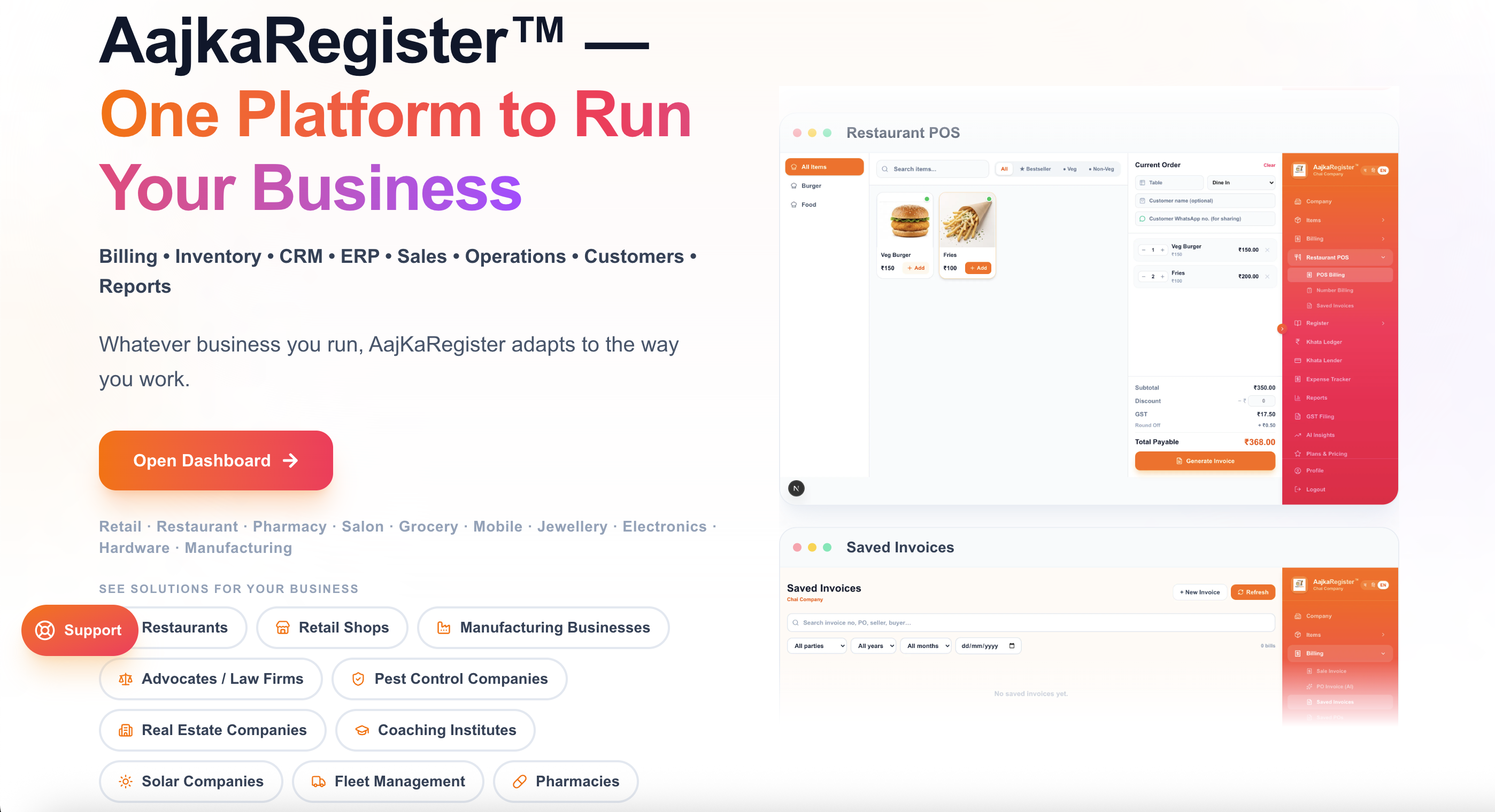 AajKaRegister product screenshot