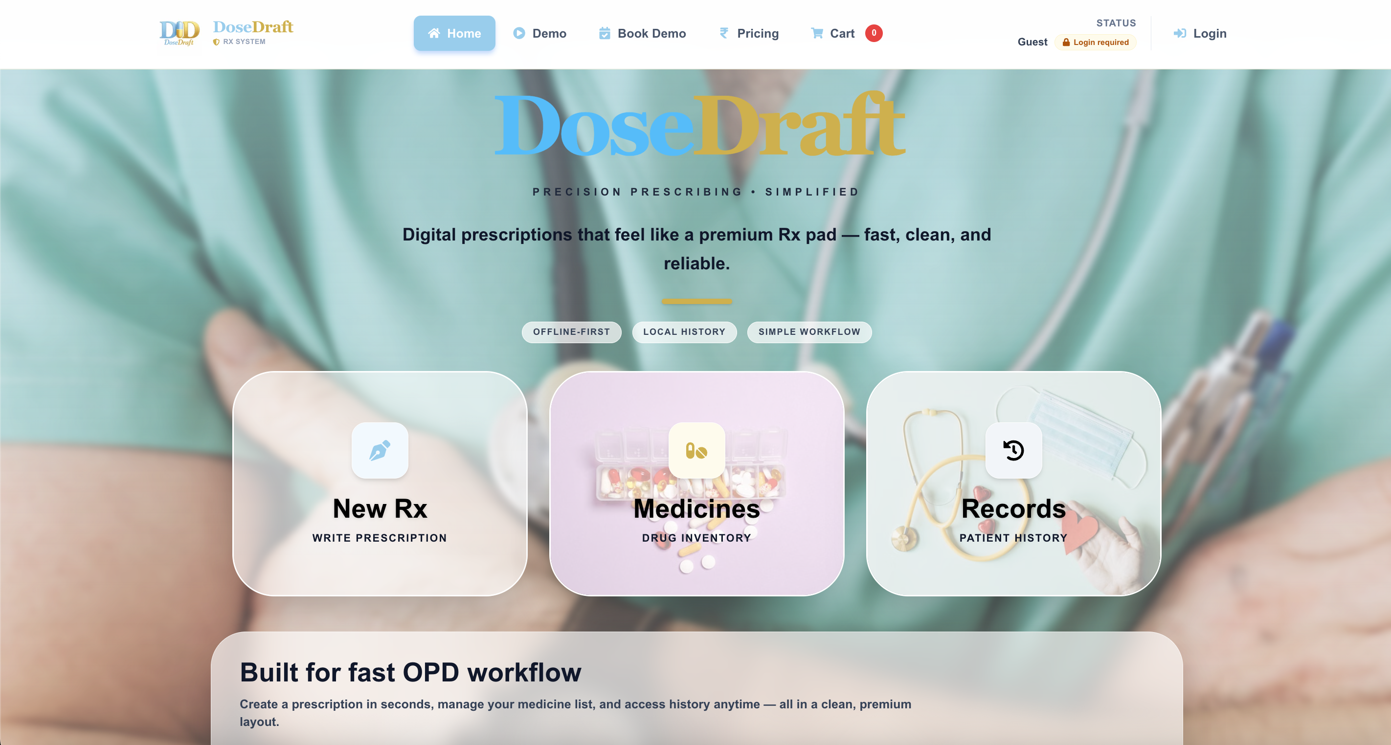 DoseDraft product screenshot